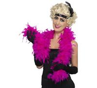 Smiffy's Boa à plumes fuchsia 150 cm 50 g – Halloween