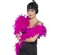 Smiffys Boa Deluxe, fuschsia, à plumes, 180cm, 80g Halloween
