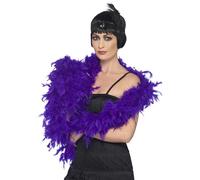 Smiffys Boa Deluxe, violet, à plumes, 180cm, 80g