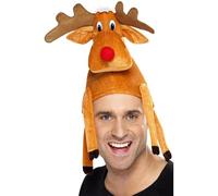 Smiffy's Bonnet de renne Halloween Brun