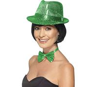 Smiffys Borsalino pailleté, Vert
