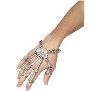 Smiffys Bracelet main de squelette, Argent