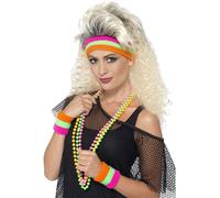 Smiffys Brassards Néon 1980s Disco Rétro Accessoire Déguisement Soirée