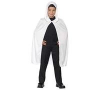 Smiffys Cape à Capuche Blanche Enfant Halloween - Blanc - Taille Unique