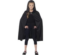 Smiffys Cape à capuche, Noir, Long Halloween
