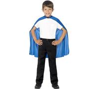 Smiffys Cape, Bleu, Longueur Moyenne Halloween