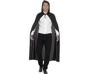 Smiffys Cape de vampire à capuche, noire, accessoire de déguisement d'Halloween, accessoires de déguisement de vampire