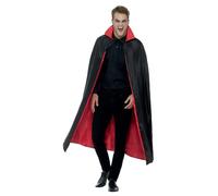 Smiffys Cape de vampire réversible, Noir et rouge, 127 cm Halloween