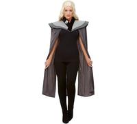 Smiffys Ladies Medieval Cape, Grey