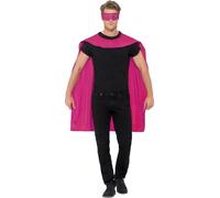 Smiffy's – Cape avec masque pour les yeux – Halloween, Carnaval – Rose