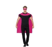 Smiffys Cape, Rose, avec masque pour les yeux Halloween (Lot de 2)