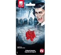 Smiffys Capsules de sang, rouge, poudre, pack de 10 Halloween, Carnaval