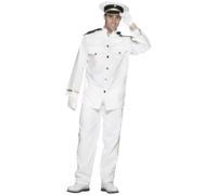 Smiffys Captain Costume, White (Size XL)
