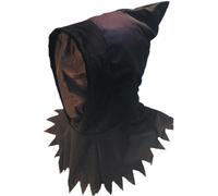 Smiffys Capuche de goule & masque, Noir, Couvrant la tête