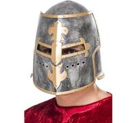 Smiffy's Casque médiéval de croisé argenté – Halloween, Carnaval