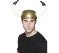 Adulte Viking Casque Avec Grand Cornes Déguisement Chapeau Neuf par Smiffys