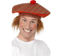 Smiffys - Casquette écossaise "Deluxe" - Hommes/femmes unie SM2743 (Taille unique) (Rouge)