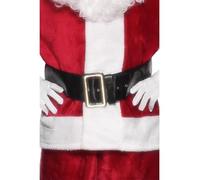 Smiffy's Ceinture de Père Noël – Noir, boucle dorée, 145 cm – Halloween