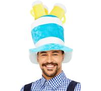 Smiffys Chapeau à bière Fête de la Bière, Bleu, 3 bières Halloween, Carnaval