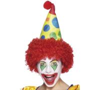 Smiffys Chapeau de clown, avec perruque