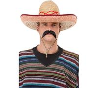 Smiffys Chapeau de paille sombrero, extra large avec lacet