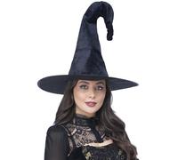 Smiffy's Chapeau de sorcière Coven – gothique en velours – Halloween – Grand