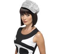 Smiffys Chapeau disco à paillettes, argent Halloween