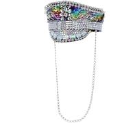 CHAPEAU CLOUTÉ CAPITAINE PAILLETTES MULTI ADULTE