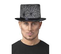 Smiffys Chapeau haut toile d'araignée Halloween