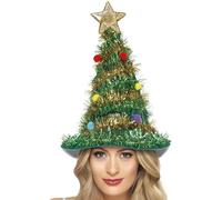 Smiffys Chapeau sapin de Noël, Vert