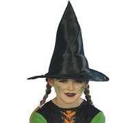 Smiffys Chapeau sorcière, Noir, Enfants diamètre 30 cm Halloween