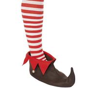 Smiffys Chaussures d'elfe, Brun, avec clochettes