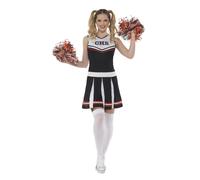 Smiffys Cheerleader Costume, Black (Size M)