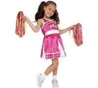 Smiffys Cheerleader Costume, Child, Pink (Size L)