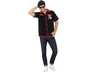 Smiffys Chemise de Bowling des années 50, avec Motif Strike It Lucky Halloween, Carnaval