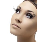 Smiffys Cils à plumes, noirs, avec plumes, colle incluse Halloween, Carnaval