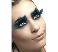 Smiffys Cils, longues plumes et pois pastels, colle incluse