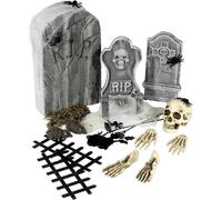 Smiffys - Cimetière - Décoration, plastique 24er-Pack Set SM2221 (Taille unique) (Gris)