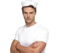 Smiffys Coiffe doughboy de marin américain, blanche Unique