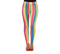 Arc-en-Ciel Rayé Fluo Leggings Clown Gay Pride Parade Carnaval Accessoire