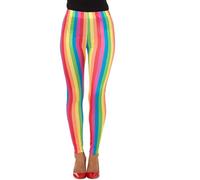 Smiffys Collants de clown aux motifs arc-en-ciel, Multicolore Halloween, Carnaval