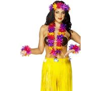Smiffys Collier hawaïen, assorti, pack de 3