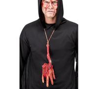 Smiffys Collier Main coupée, Chair, avec une main coupée Halloween, Carnaval
