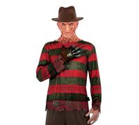 Smiffys Costume A Nightmare On Elm Street, Freddy Krueger, Haut, gant et bonnet imprimés