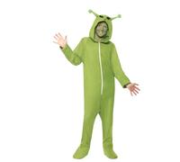 Smiffys Costume Alien, Vert, avec combinaison à capuche Halloween
