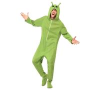 Smiffy's Costume d'alien avec combinaison à capuche – Vert Taille L – Halloween/Carnaval