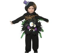 Crazy Spider Costume, All In One, Unisex Toddler Age 3-4 Multicolore
