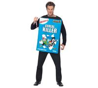Smiffys Costume Cereal Killer, Bleu, avec tunique Halloween, Carnaval