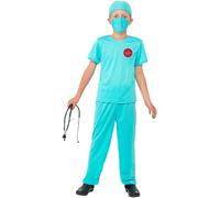 Smiffys Costume chirurgien, Bleu, avec haut, pantalon, chapeau, masque et stéthoscope Halloween