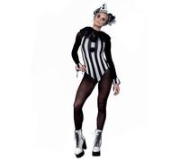 Smiffys Costume clown Pierrot vintage Fever, Justaucorps, body, col, poignets et chapeau Halloween, Carnaval